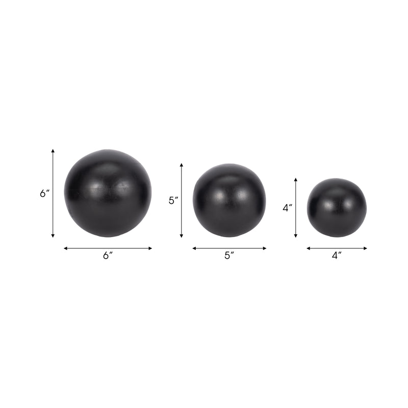 WOOD, S/3 4/5/6 ORBS, BLACK