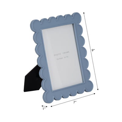 5x7 Scallop Edge Photo Frame, Blue