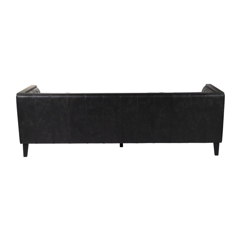 89 Eclipse Leather Sofa, Black