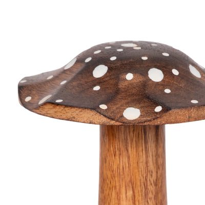 8 Wood Mushroom With White Dots, Brown