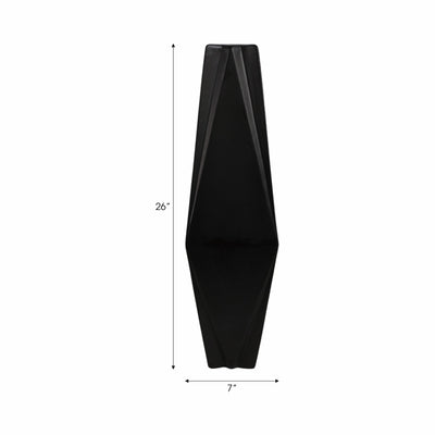 26 Bonney Medium Black Cer Vase