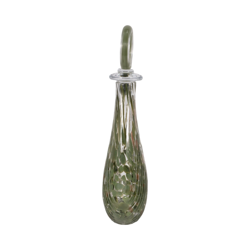 16 Curran Art Glass Bottle, Green