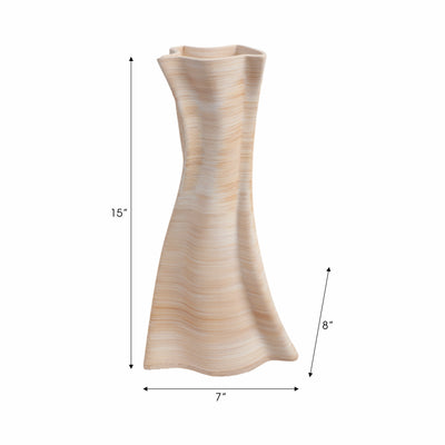 15norissa Large 3d Printed Porcelain Vase, Multi