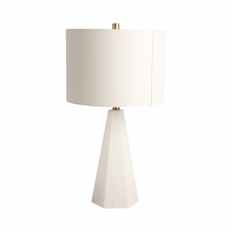 26 Laurel Alabaster Table Lamp, White