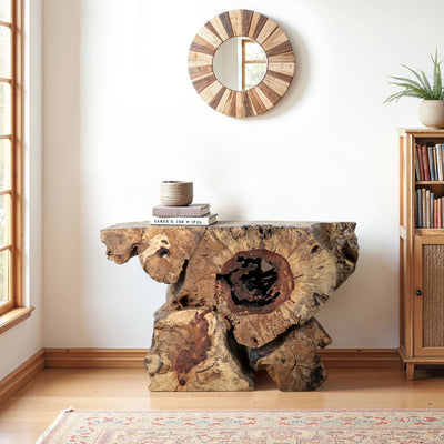 47x30 Exposed Root Console Table, Natural