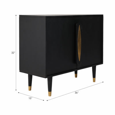 36 Norte Black Wood Chest