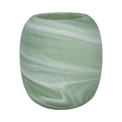 9 Garbo Small Green Glass Vase