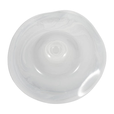 21 KATRINA GRAY SWIRL GLASS CHARGER PLATE