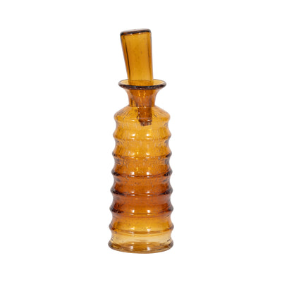 14 Clarimond Ridged Amber Glass Bottle