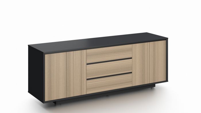 Bordo Executive Credenza - Brown & Black