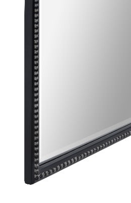 Bevel mirror, antique matt black finishing