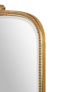 Bevel mirror, antique matt black finishing