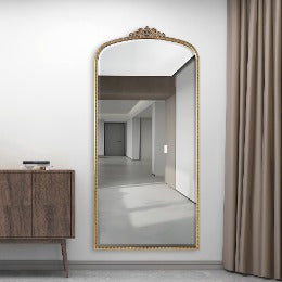 Bevel mirror, antique matt black finishing