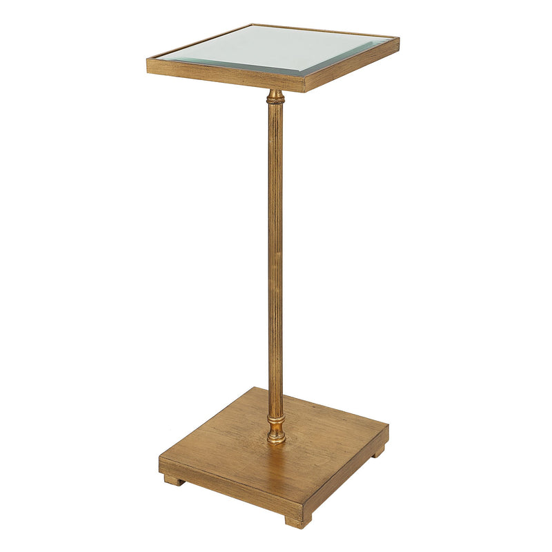 Henzler 26 W x 60 H x 26 D Silver Square Accent Table with Mirror Top