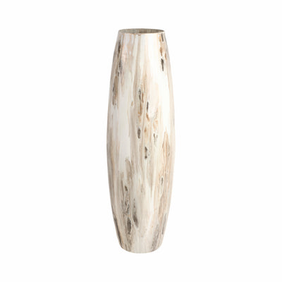 31 Curved Glass Vase Neutral Drip Finish, Multi