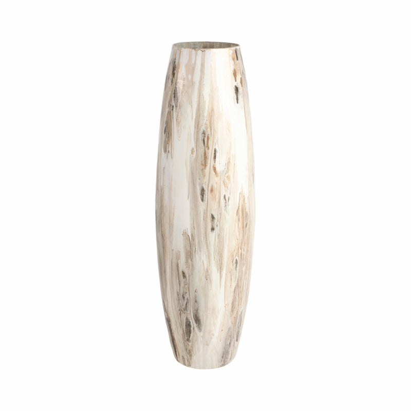 31 Curved Glass Vase Neutral Drip Finish, Multi