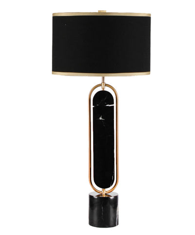 Metal/marble 30 Table Lamp, Gold/black