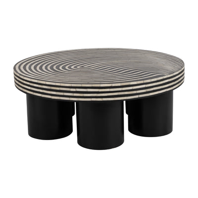 WOOD, 39 STAINED FINISH COFFEE TABLE, BLACK