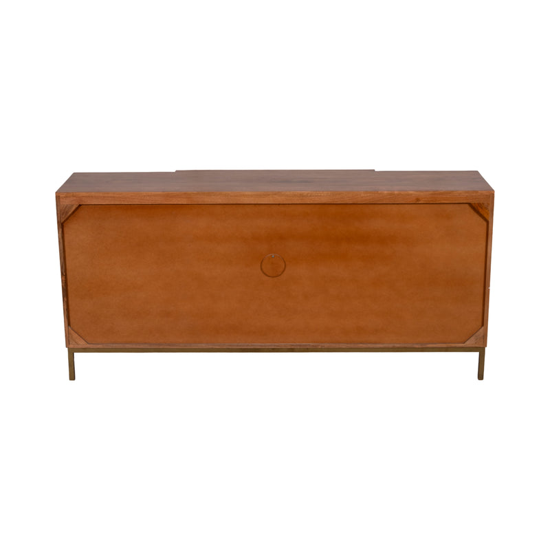 30 MIDCENTURY SLAT SIDEBOARD, MANGO BRWN