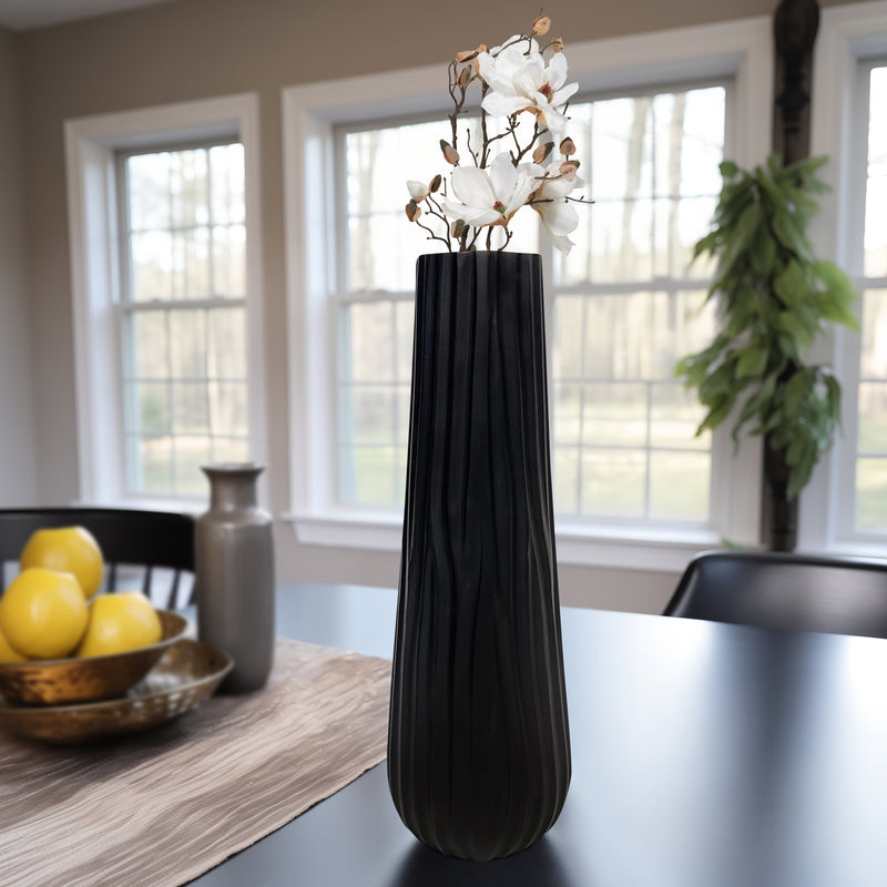 Metal, 19 Jesson Medium Black Vase