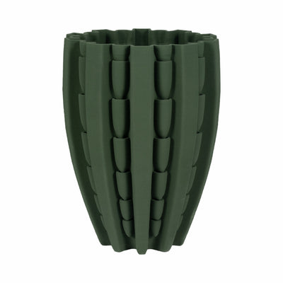 15 LAKELAND 3D PRINTED VASE, GREEN