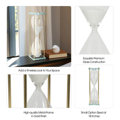 24 Reynolds Medium White & Gold Hourglass