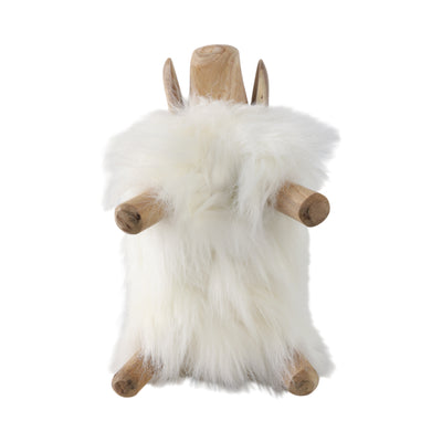 12 Faux Fur Sheep, White/natural