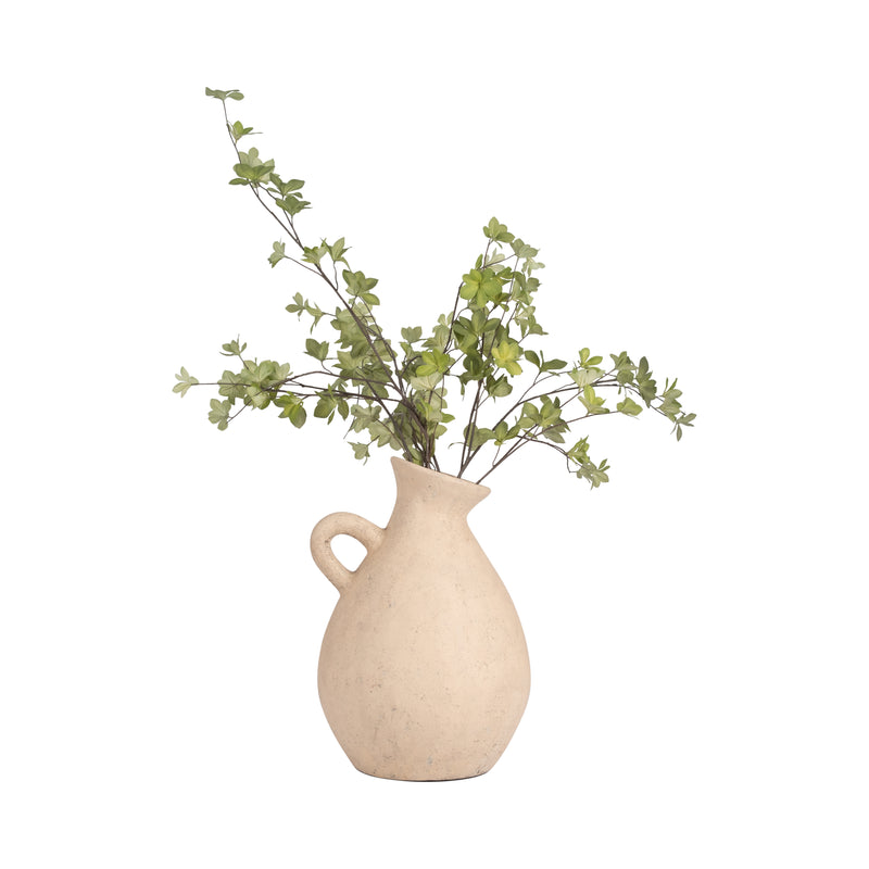 TERRACOTTA, 19 ORGANIC JUG WITH HANDLE, IVORY