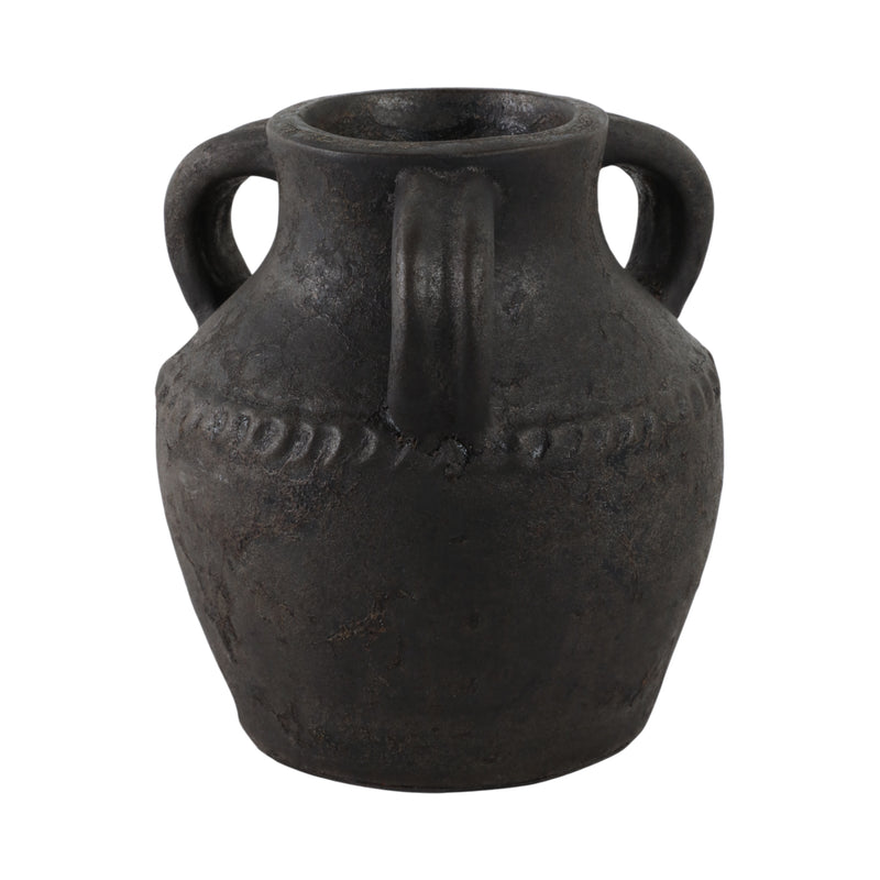 Terracotta, 10 Triple Handle Jug, Black