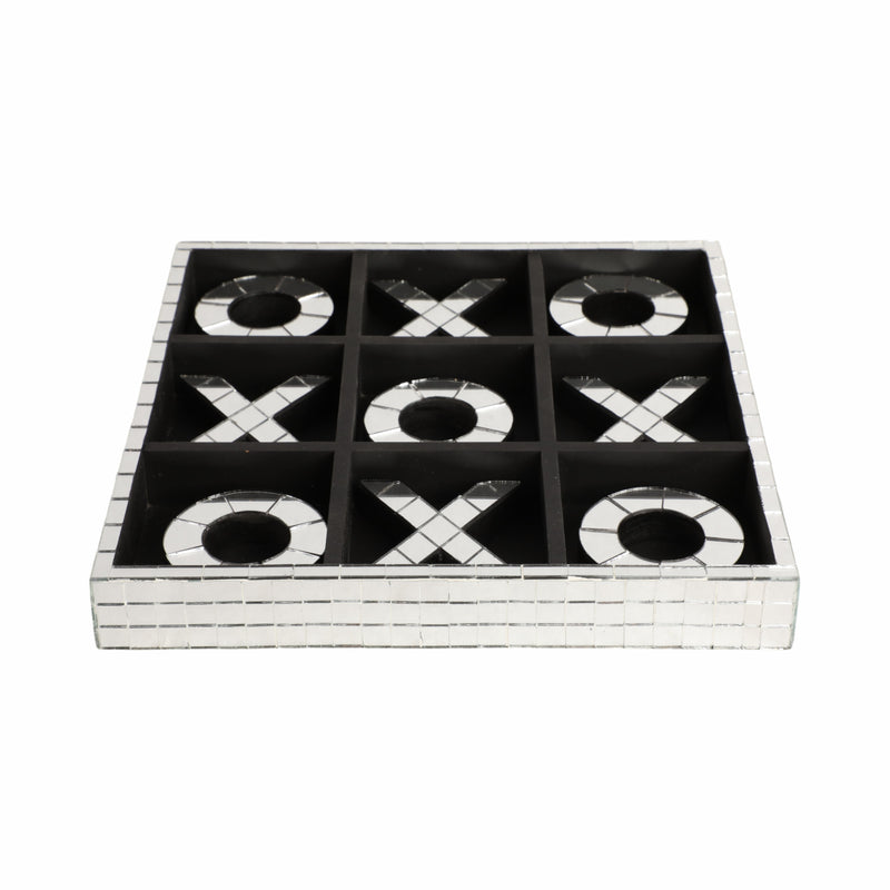 12 Disco Mosaic X&o Game, Silver