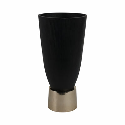 16 Wallmar Small Black And Gold Vase