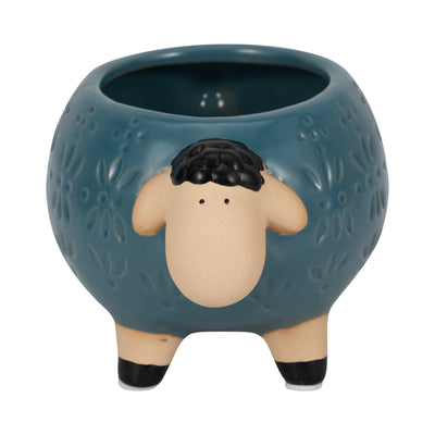 6 Sheep Planter, Blue