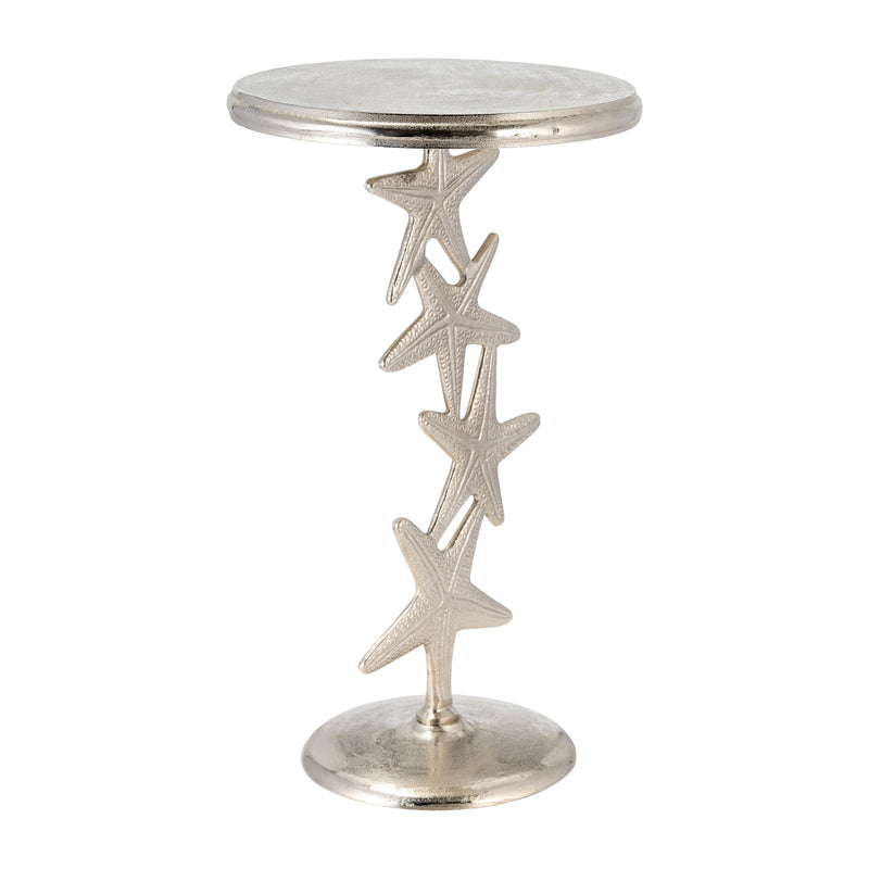 METAL, 14D/25H, SILVER STARFISH SIDE TABLE, KD