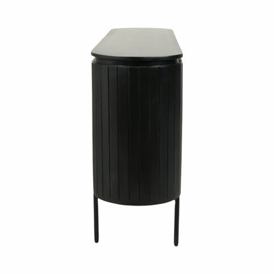 60x31 Ribbed Cabinet, Black