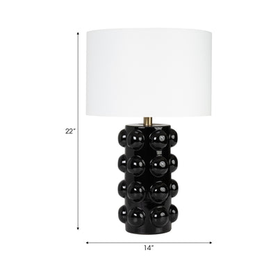 Ceramic 22 Bubble Table Lamp, Black