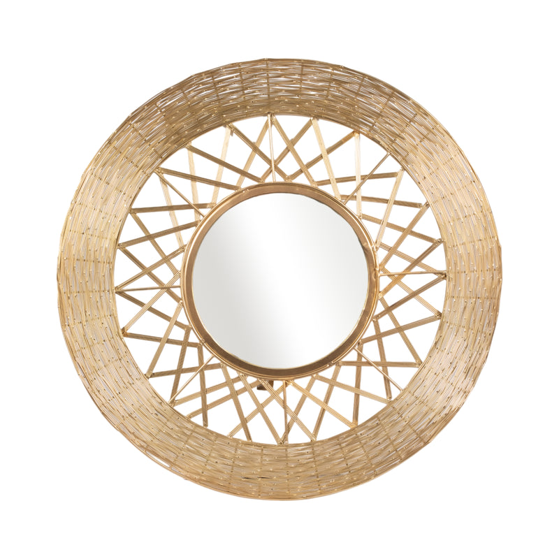 METAL 28 WEAVE-LIKE MIRROR, GOLD WB