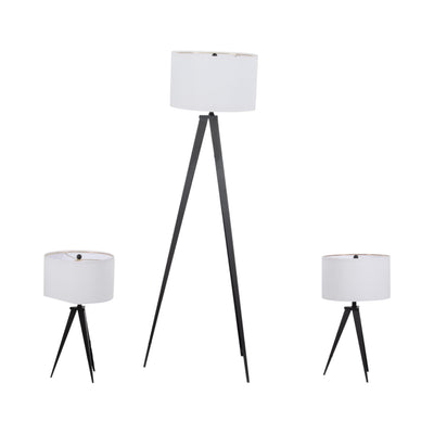 Metal,s/3,23/60h,table&floor Tripod Lamps,blk