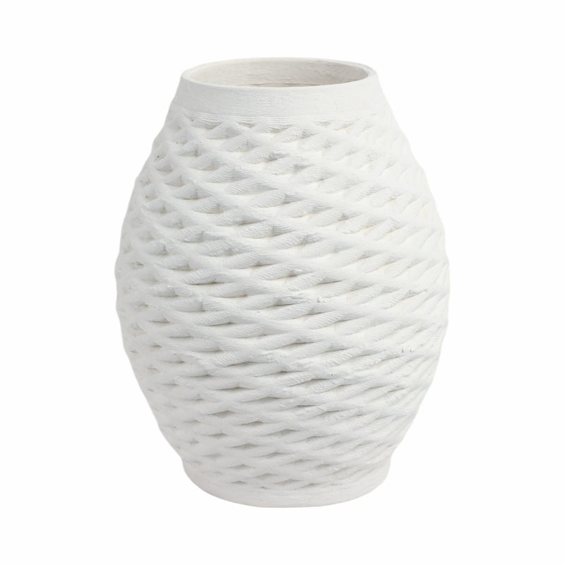 13talland Small 3d Printed Porcelain Vase, Ivory