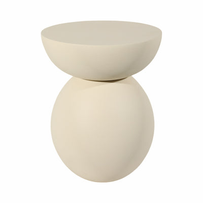 Wood, 19 Sphere Accent Table, Antique White