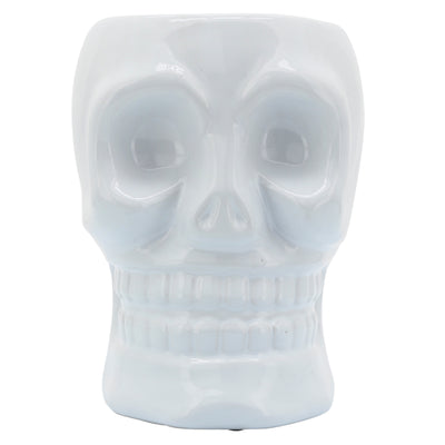 CER, 6 SKULL VASE, WHITE