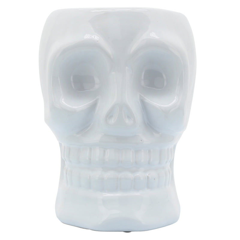 CER, 6 SKULL VASE, WHITE