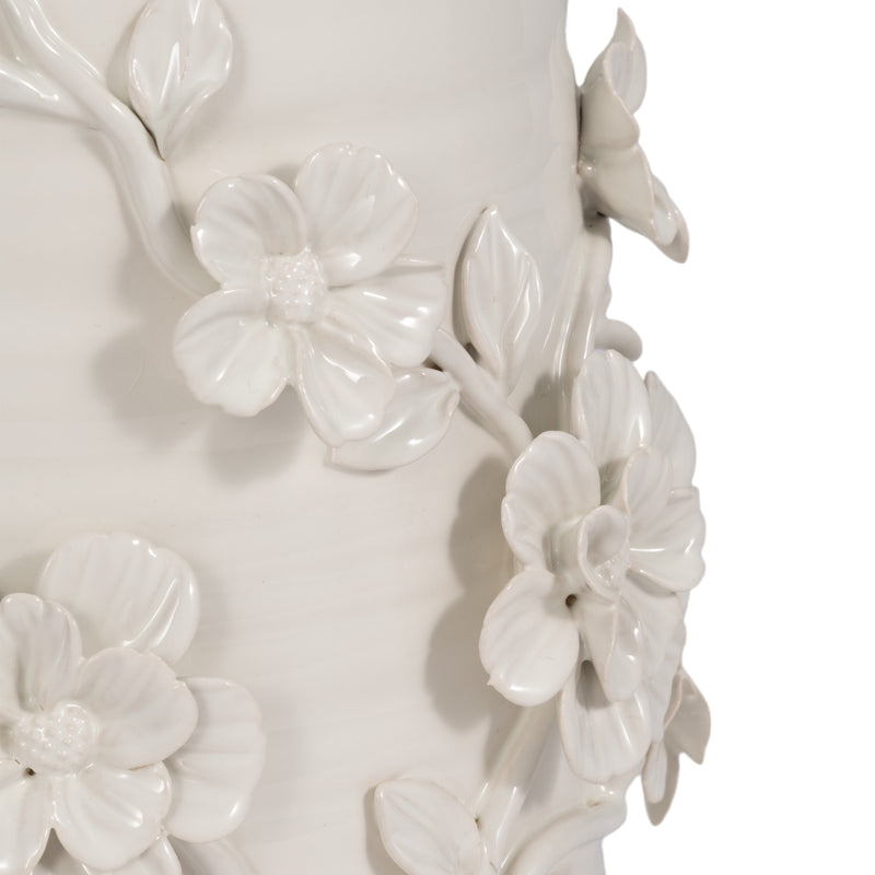 11 Floral Vase, White