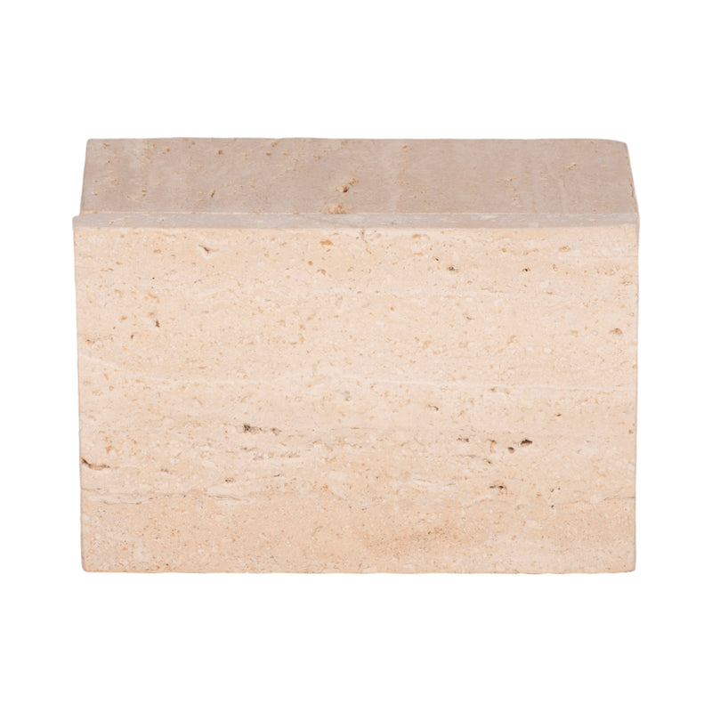 6 Travertine Box, Tan