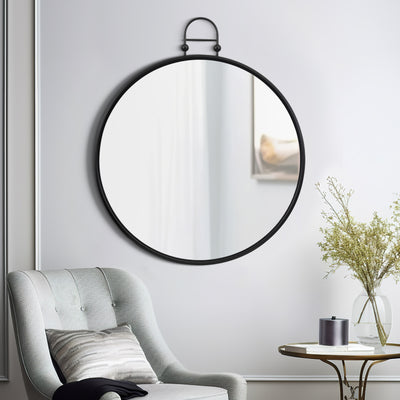 Metal, 31 Mirror Metal Hoop, Black Wb