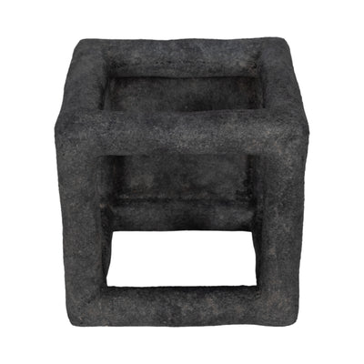 10 Textured Open Square Object, Black