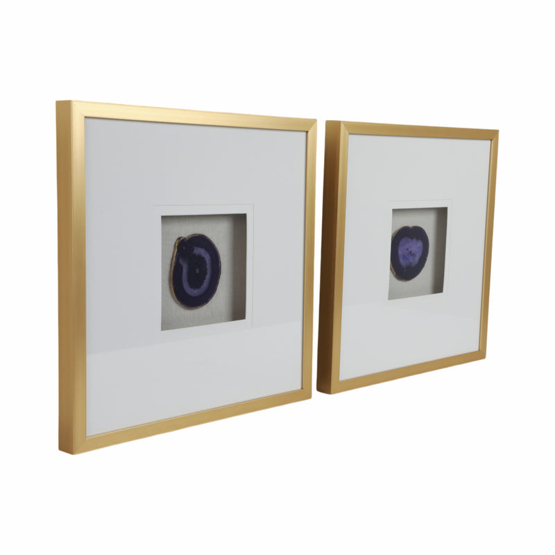 20X20 S/2 FRAMED AGATE, PURPLE