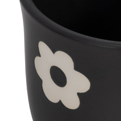 6 Flower Power Planter, Black/white