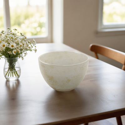 9 Durban Cream Glass Bowl