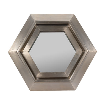 20x20 Warwin Silver Clad Hexagon Mirror