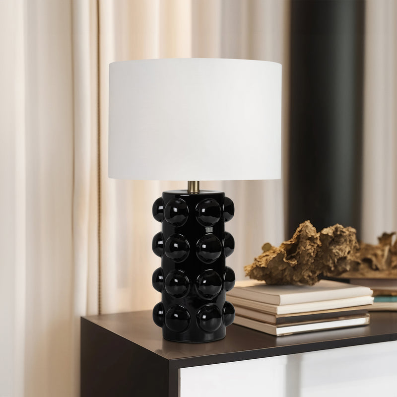 Ceramic 22 Bubble Table Lamp, Black